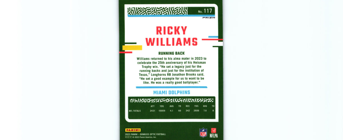 Ricky Williams 2023 HOLO Donruss Optic #117