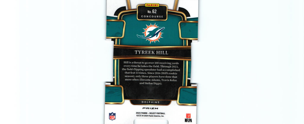 Tyreek Hill 2023 BLACK&GOLD DIE CUT Select #62