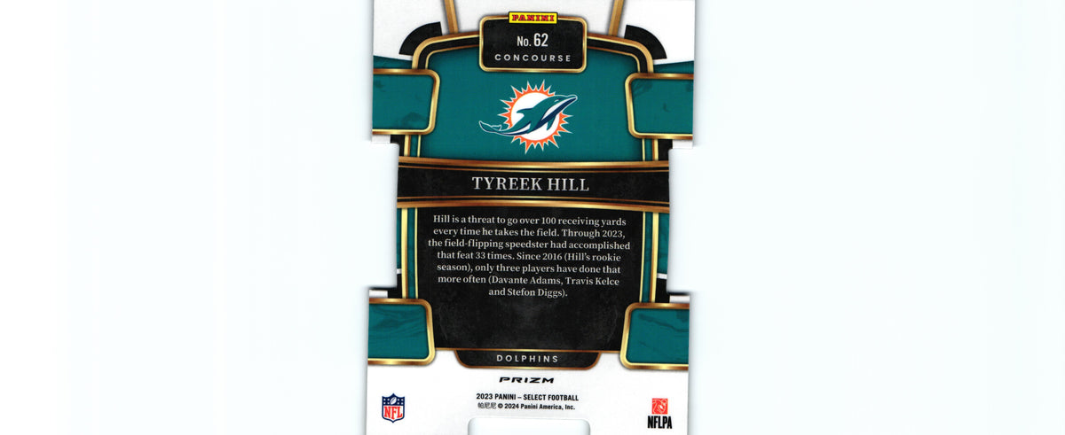 Tyreek Hill 2023 BLACK&GOLD DIE CUT Select #62