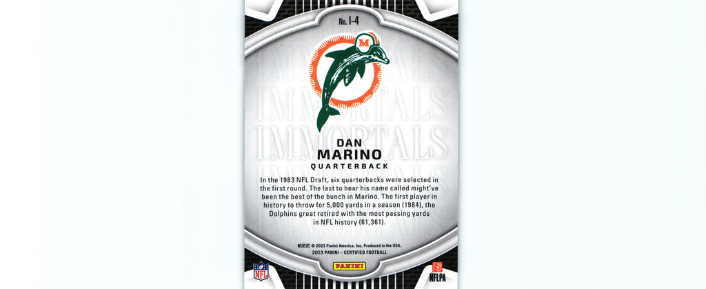 Dan Marino 2023 Certified I-4