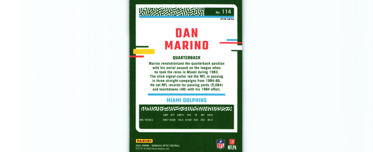 Dan Marino 2023 HOLO Donruss Optic #114