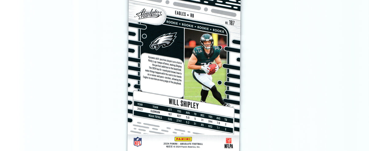 Will Shipley 2024 BLUE Absolute RC #187