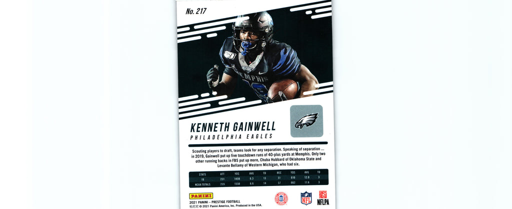 Kenneth Gainwell 2021 ASTRAL Prestige #217 RC
