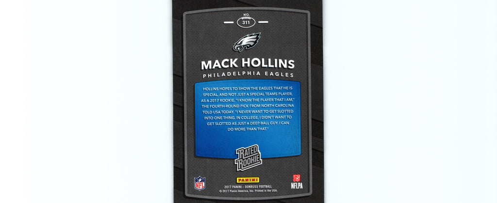 Mack Hollins 2017 Donruss #311 RC