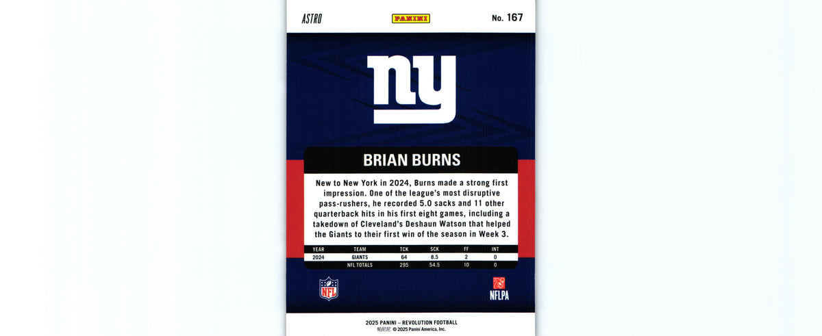 Brian Burns 2025 ASTRO Revolution #167