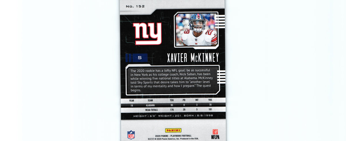 Xavier McKinney 2020 ORANGE Playbook #152 RC