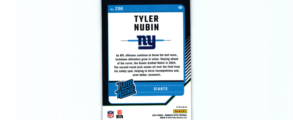Tyler Nubin 2024 HOLO Donruss Optic #296 RC