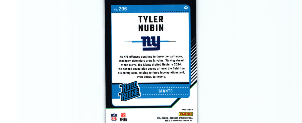 Tyler Nubin 2024 HOLO Donruss Optic #296 RC