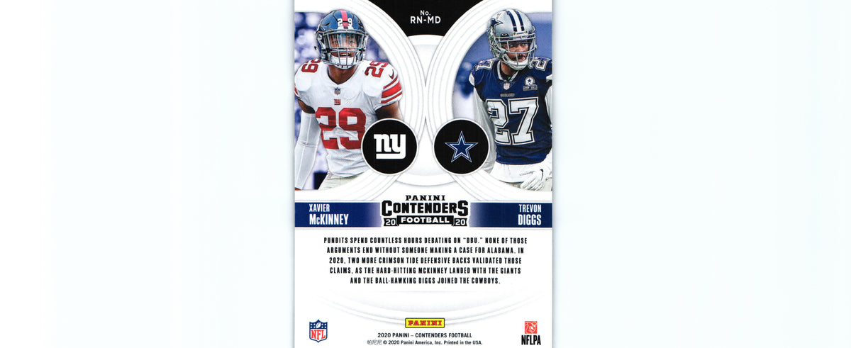 Xavier McKinney/Trevon Diggs 2020 Contenders RN-MD RC