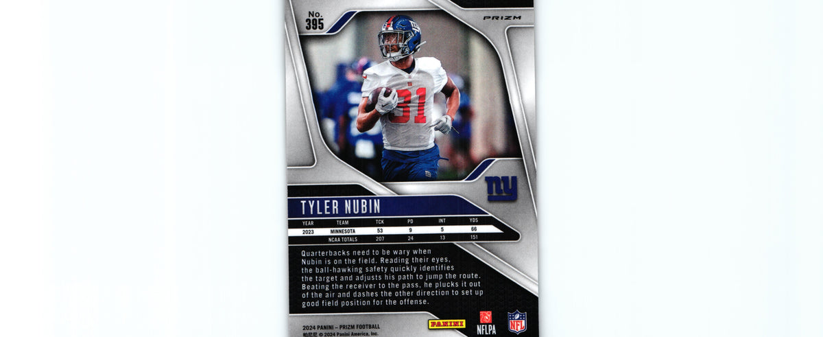 Tyler Nubin 2024 ORANGE LAZER Prizm #395 RC