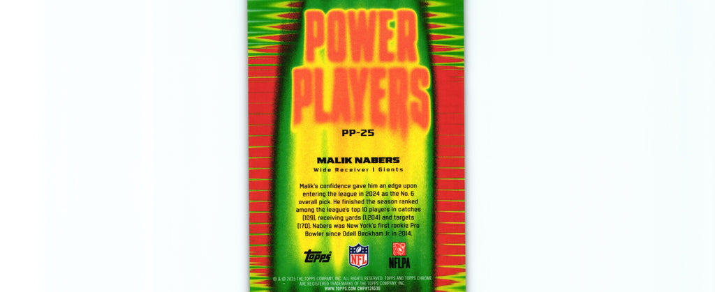 Malik Nabers 2025 Topps PP-25