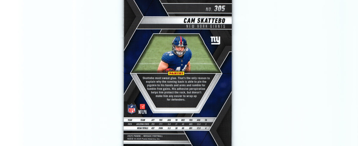 Cam Skattebo 2025 Mosaic #305 RC