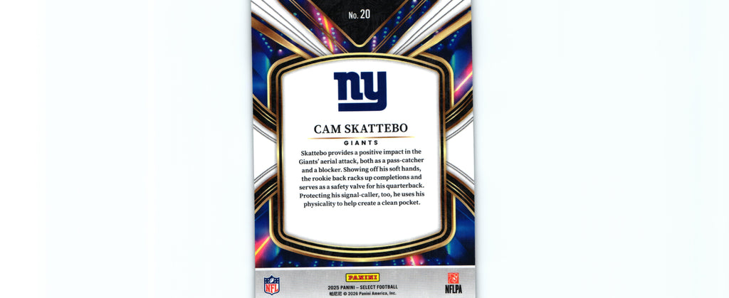 Cam Skattebo 2025 Select #20 RC