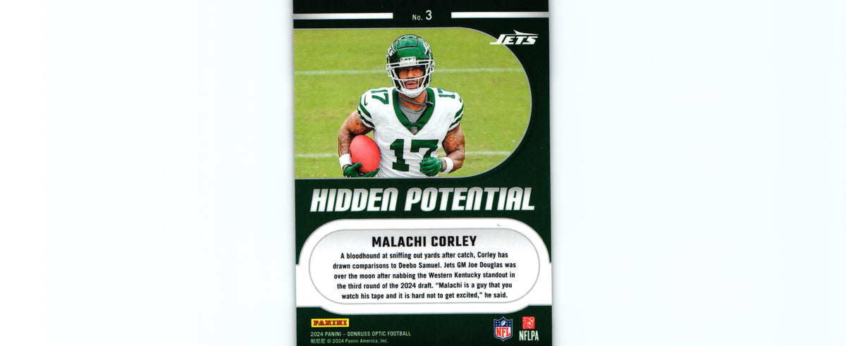 Malachi Corley 2024 Donruss Optic #3 RC