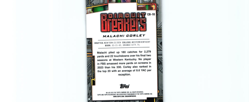 Malachi Corley 2024 Topps CB-10 RC