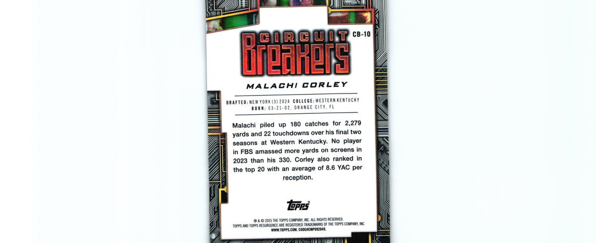 Malachi Corley 2024 Topps CB-10 RC
