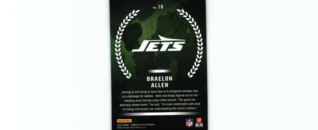 Braelon Allen 2024 Donruss Optic #18 RC