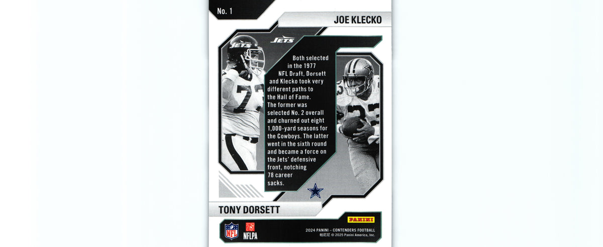 Joe Klecko/Tony Dorsett 2024 BRONZE Contenders #1