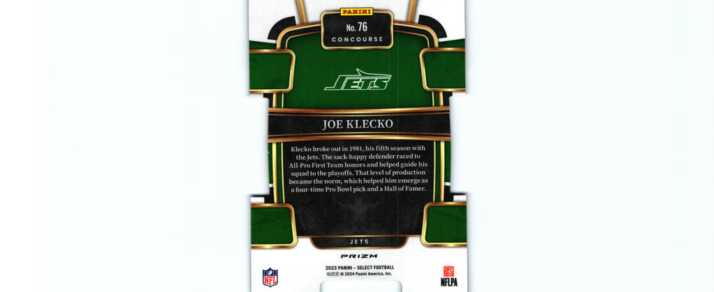 Joe Klecko 2023 RED&BLUE DIE CUT Select #76