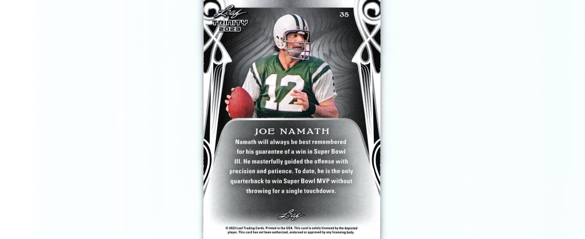 Joe Namath 2023 Leaf #35