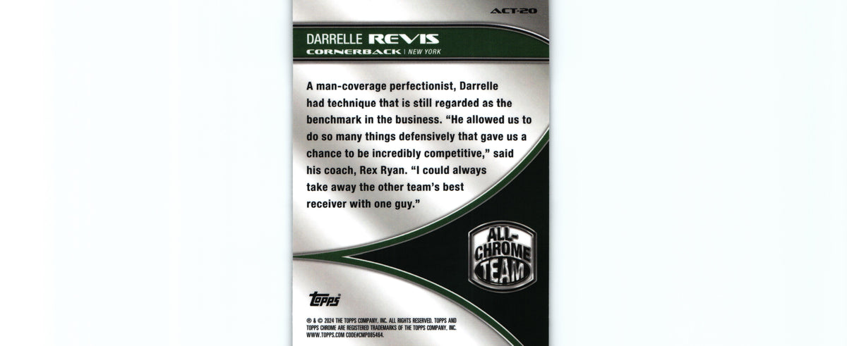 Darrelle Revis 2024 LAZER Topps ACT-20