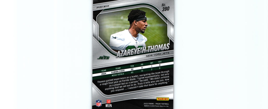 Azareye'h Thomas 2025 ORANGE ICE Prizm #390 RC