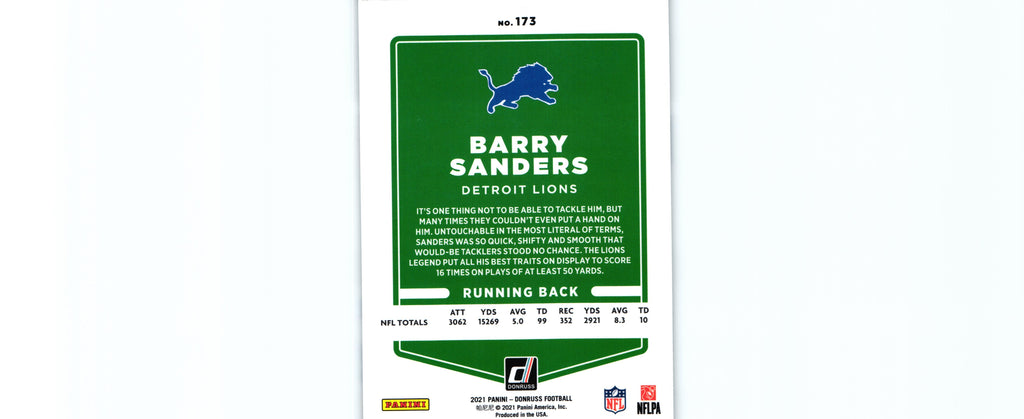 Barry Sanders 2021 VARIATION Donruss#173