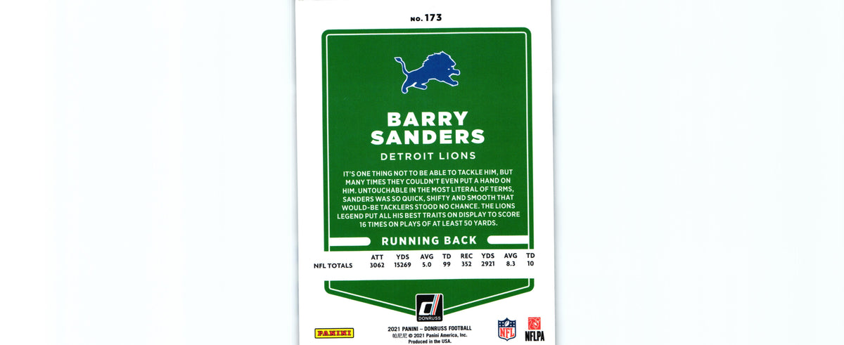 Barry Sanders 2021 VARIATION Donruss#173