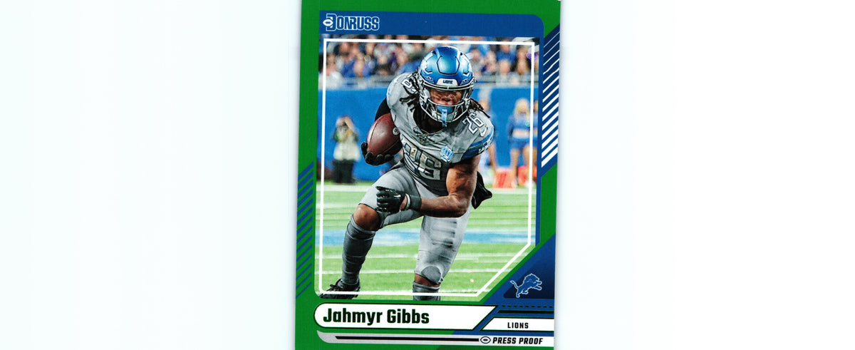 Jahmyr Gibbs 2024 PRESS PROOF GREEN Donruss #143