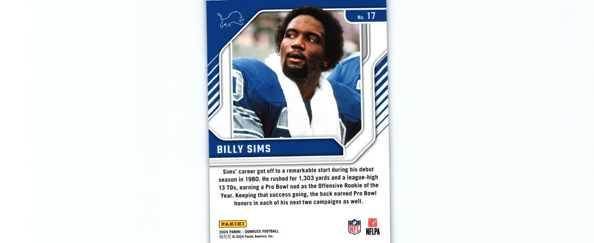 Billy Sims 2024 Donruss #17