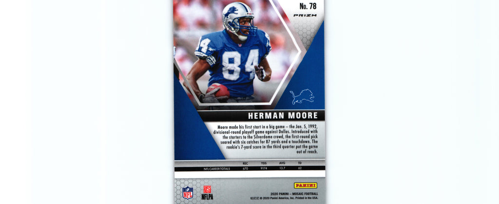 Herman Moore 2020 CAMO PINK Mosaic #78