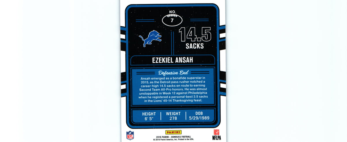 Ezekiel Ansah 2016 Donruss #7