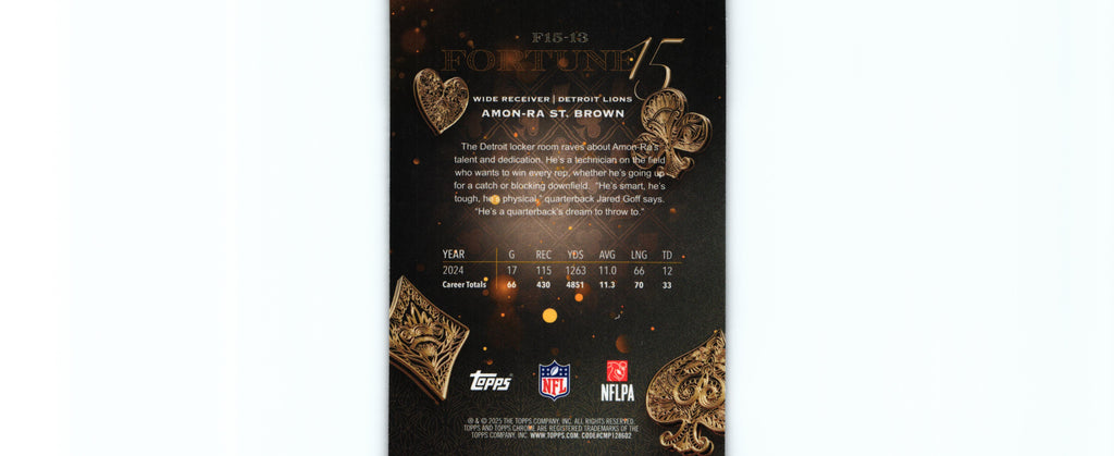 Amon-Ra St. Brown 2025 Topps F15-13