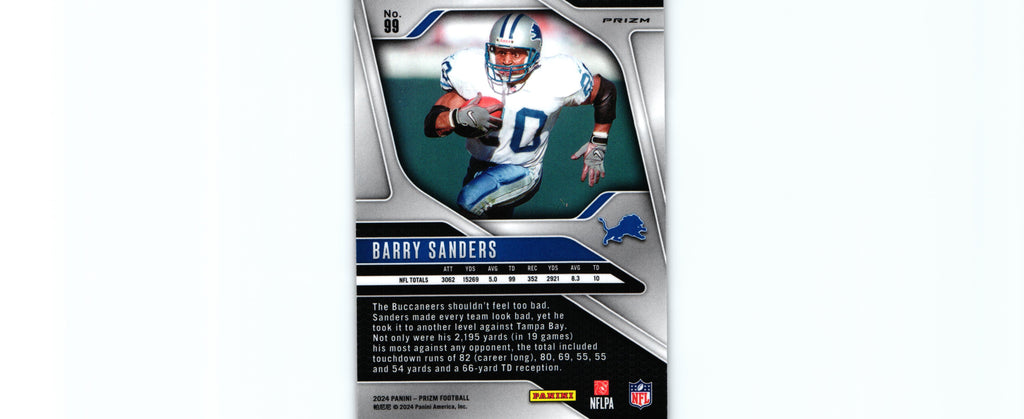 Barry Sanders 2024 ORANGE LAZER Prizm #99