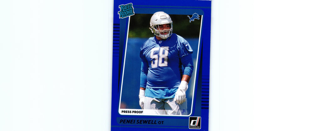 Penei Sewell 2021 PRESS PROOF BLUE Donruss #328 RC
