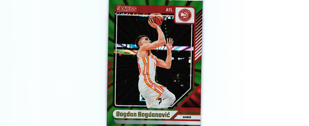 Bogdan Bogdanovic 2024 GREEN LASER Donruss #88, Hawks