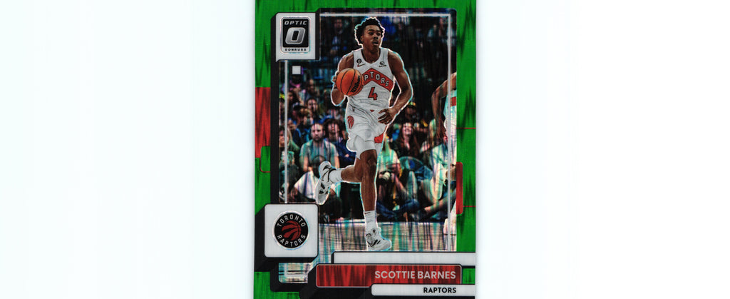 Scottie Barnes 2022 GREEN SHOCK Donruss Optic #20, Raptors