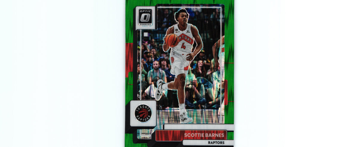 Scottie Barnes 2022 GREEN SHOCK Donruss Optic #20, Raptors