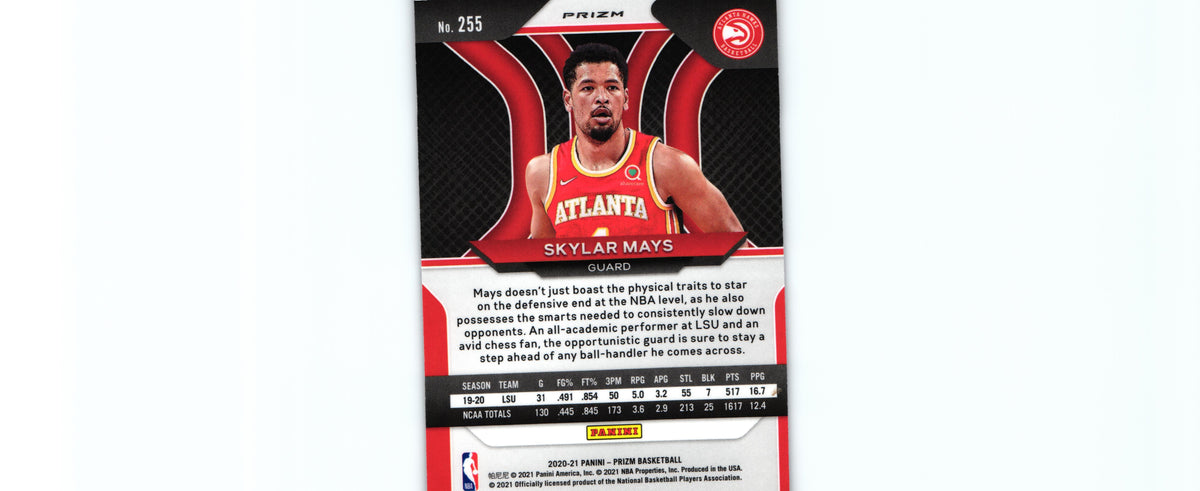 Skylar Mays 2020 RED ICE Prizm #255 RC, Hawks