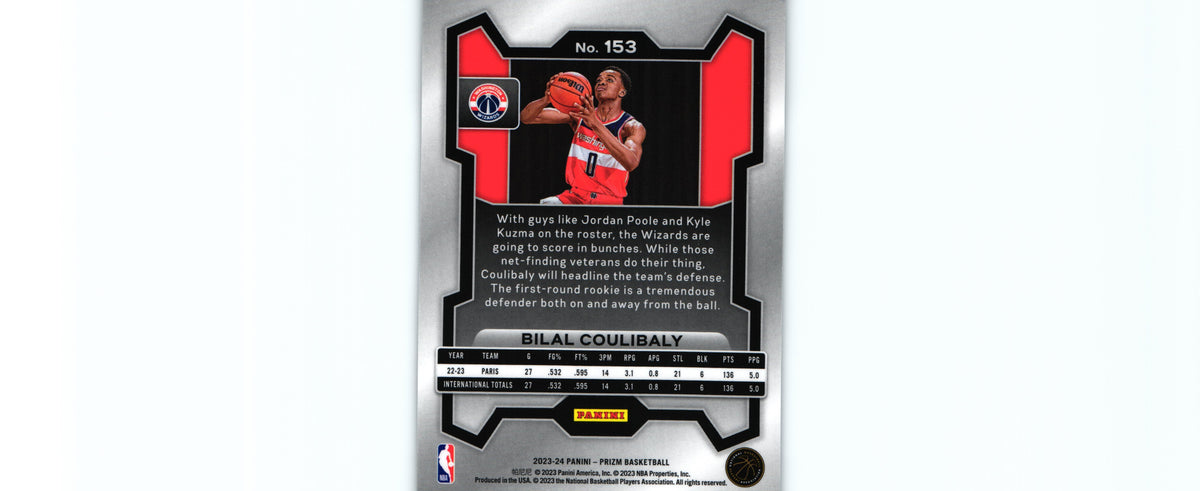 Bilal Coulibaly 2023 Prizm #153 RC, Wizards