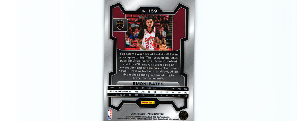 Emoni Bates 2023 Prizm #169 RC, Cavaliers