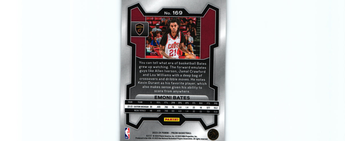 Emoni Bates 2023 Prizm #169 RC, Cavaliers