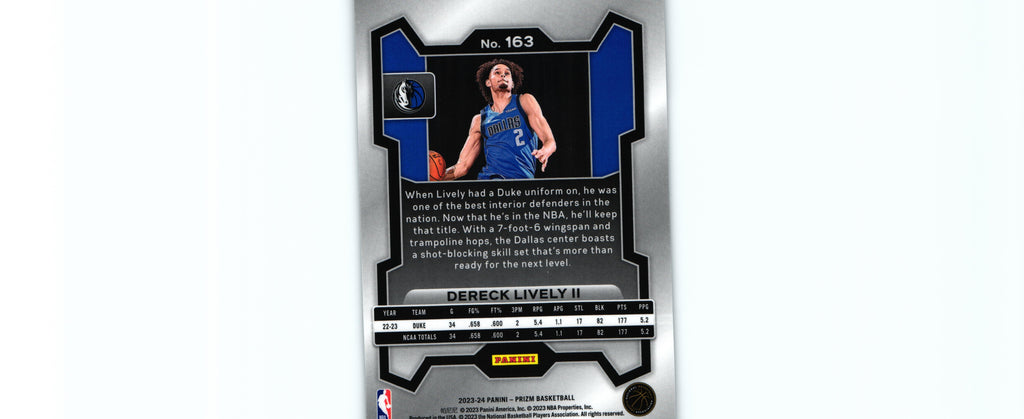 Dereck Lively 2023 Prizm #163 RC, Mavericks
