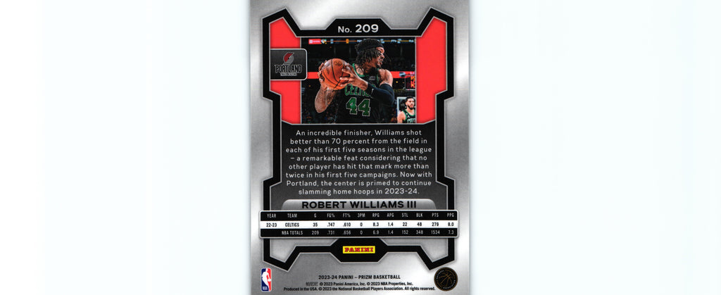 Robert Williams 2023 Prizm #209, Trailblazers