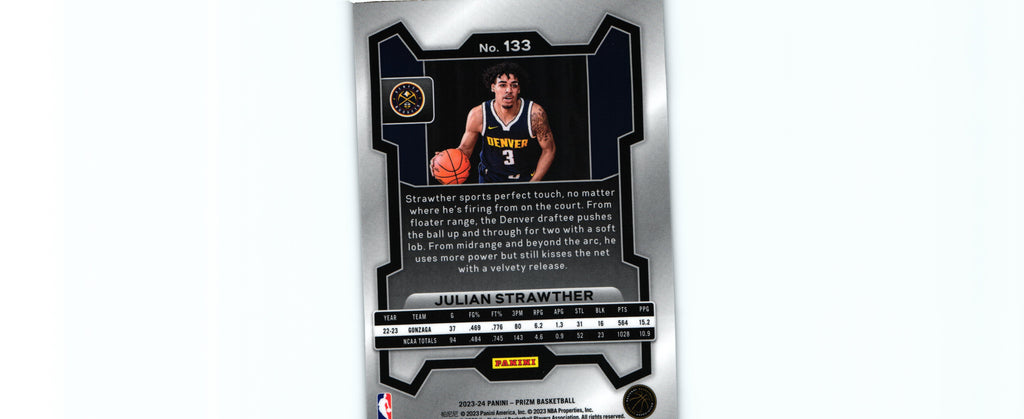 Julian Strawther 2023 Prizm #133 RC, Nuggets