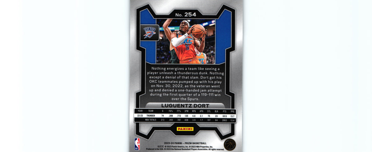 Luguentz Dort 2023 Prizm #254, Thunder