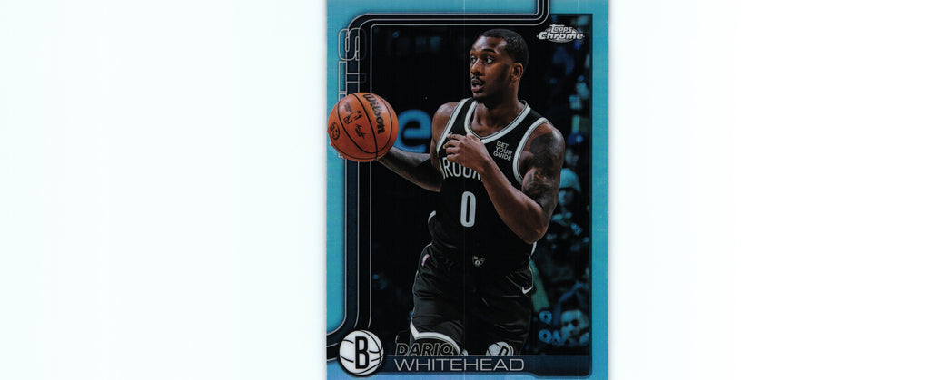 Dariq Whitehead 2025 REFRACTOR Topps #91, Nets