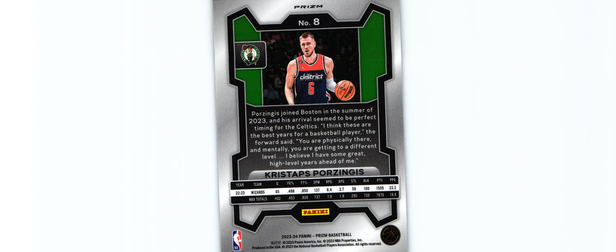 Kristaps Porzingis 2023 ICE Prizm #8, Celtics