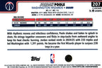 Jordan Poole 2025 Topps #207, Wizards