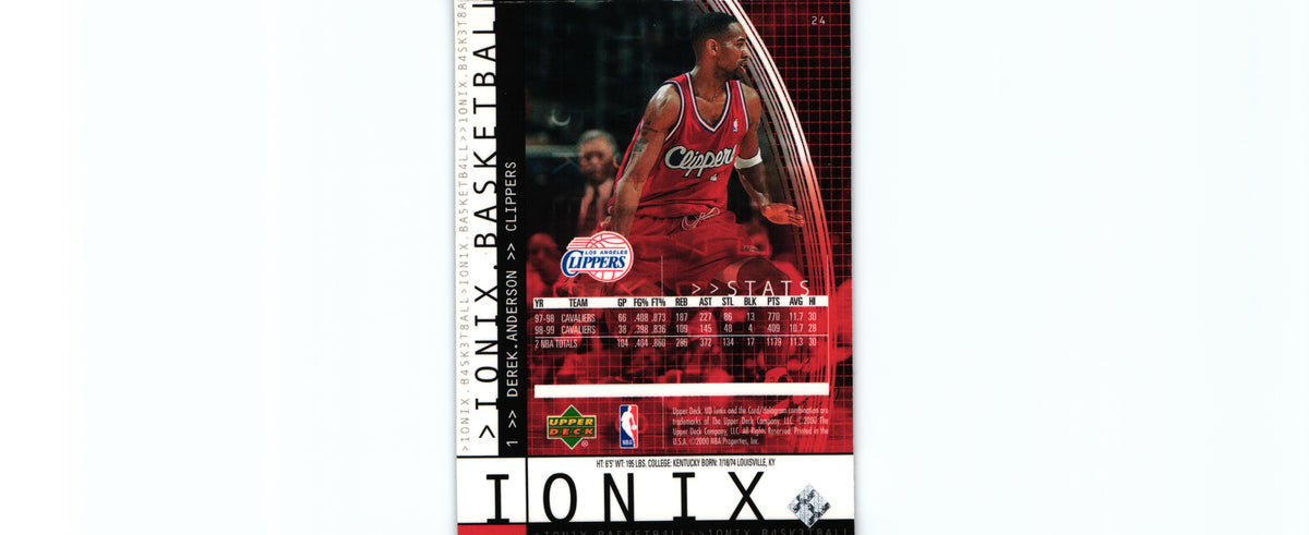Derek Anderson 2000 Upper Deck Ionix #24, Clippers